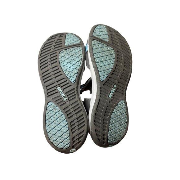 Teva Grey Blue Casual Sandals Size 9 ShockPad Comfort Adjustable Straps Open Toe - Picture 7 of 10